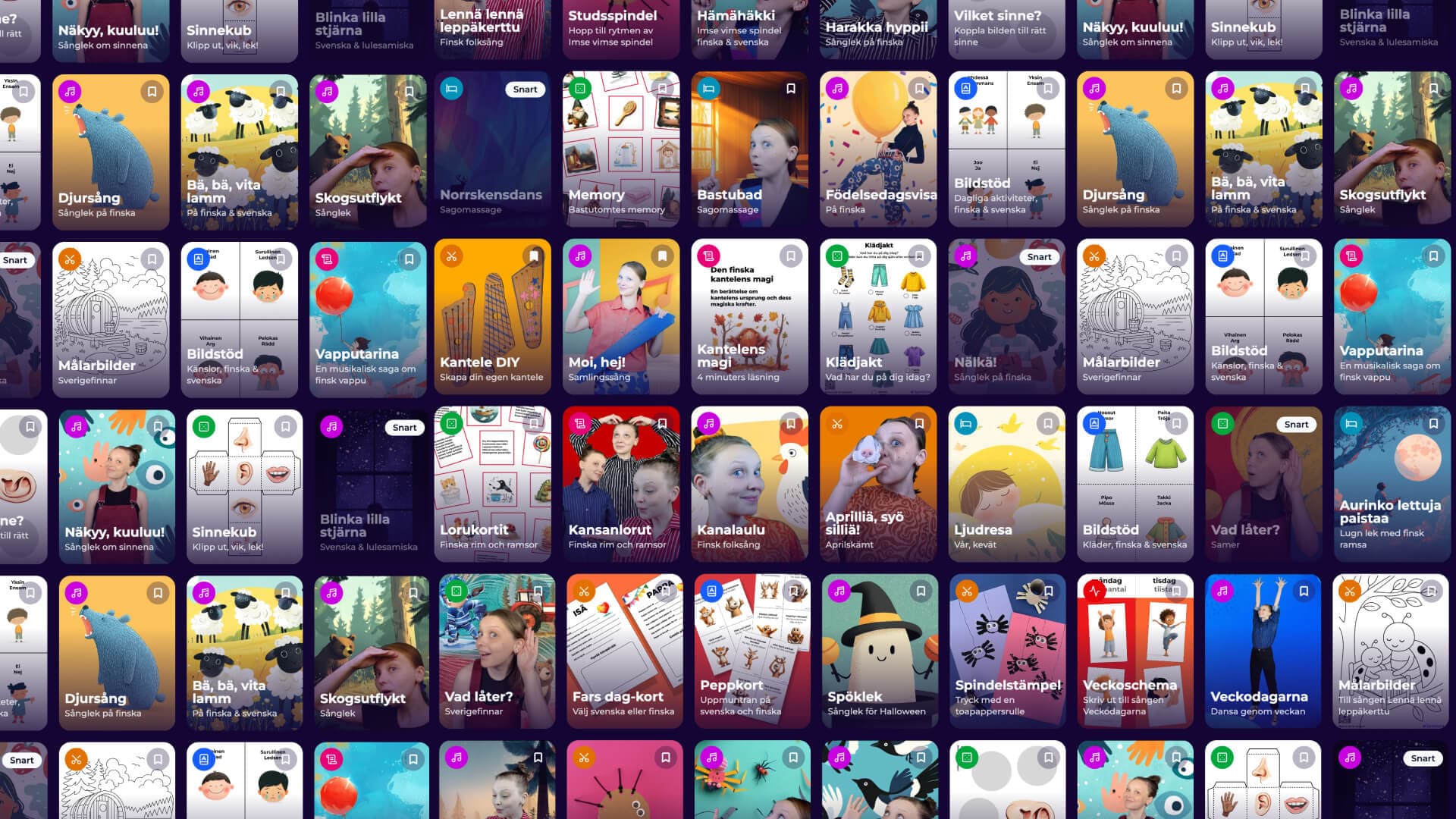 Speldosa content grid